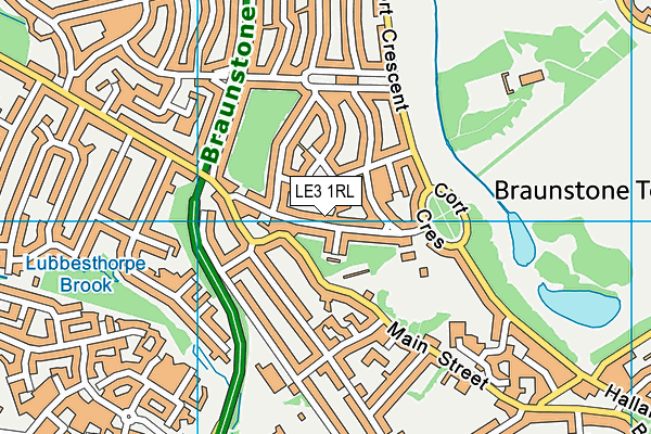 LE3 1RL map - OS VectorMap District (Ordnance Survey)