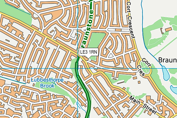 LE3 1RN map - OS VectorMap District (Ordnance Survey)