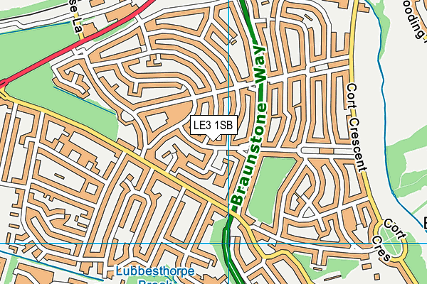 LE3 1SB map - OS VectorMap District (Ordnance Survey)