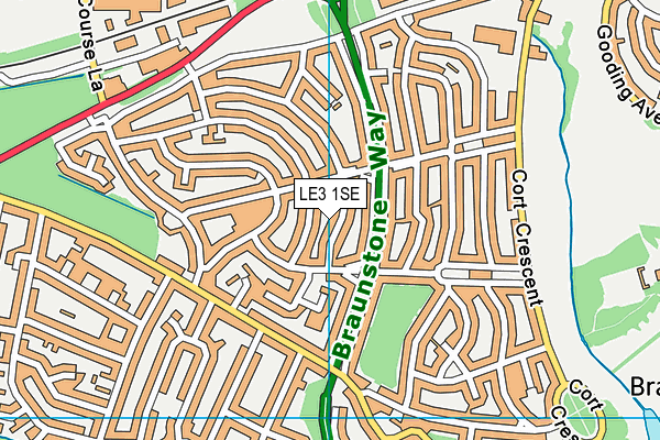 LE3 1SE map - OS VectorMap District (Ordnance Survey)