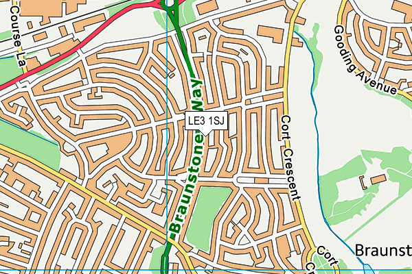 LE3 1SJ map - OS VectorMap District (Ordnance Survey)