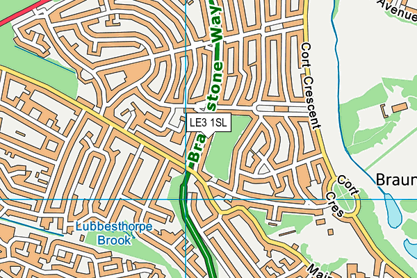 LE3 1SL map - OS VectorMap District (Ordnance Survey)