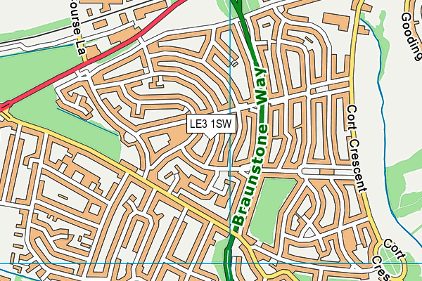 LE3 1SW map - OS VectorMap District (Ordnance Survey)
