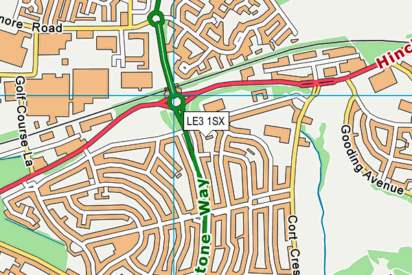 LE3 1SX map - OS VectorMap District (Ordnance Survey)