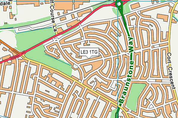 LE3 1TG map - OS VectorMap District (Ordnance Survey)