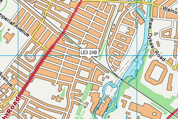 LE3 2AB map - OS VectorMap District (Ordnance Survey)