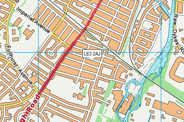 LE3 2AJ map - OS VectorMap District (Ordnance Survey)
