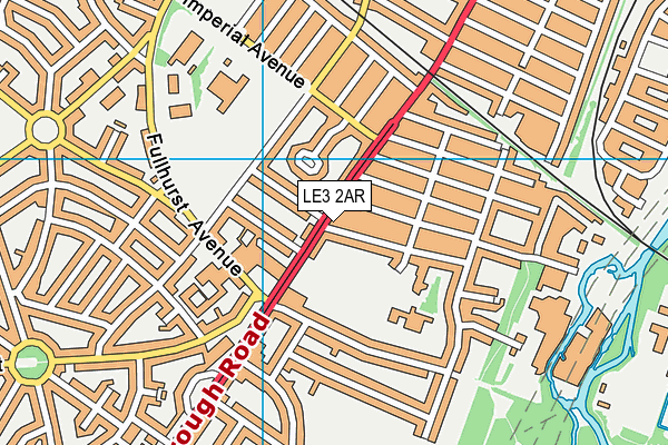 LE3 2AR map - OS VectorMap District (Ordnance Survey)