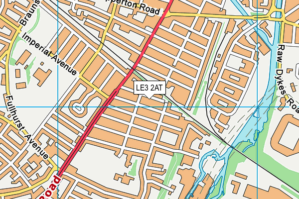 LE3 2AT map - OS VectorMap District (Ordnance Survey)