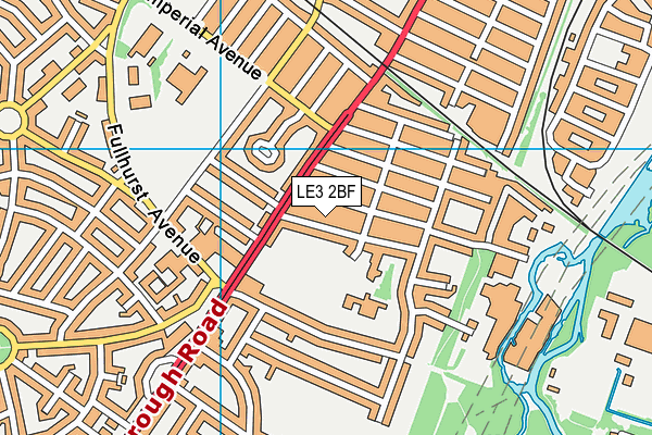LE3 2BF map - OS VectorMap District (Ordnance Survey)