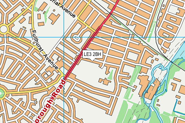 LE3 2BH map - OS VectorMap District (Ordnance Survey)