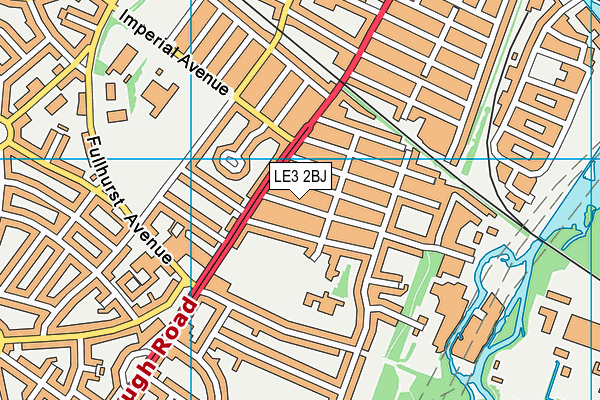 LE3 2BJ map - OS VectorMap District (Ordnance Survey)
