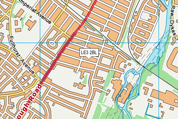 LE3 2BL map - OS VectorMap District (Ordnance Survey)