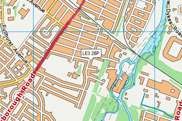 LE3 2BP map - OS VectorMap District (Ordnance Survey)