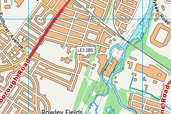 LE3 2BS map - OS VectorMap District (Ordnance Survey)