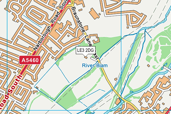 Aylestone Playing Fields map (LE3 2DG) - OS VectorMap District (Ordnance Survey)