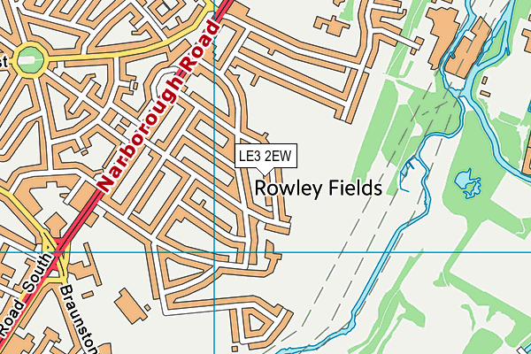 LE3 2EW map - OS VectorMap District (Ordnance Survey)