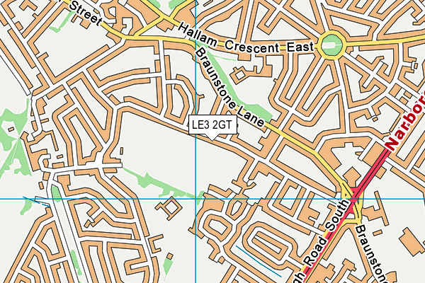 LE3 2GT map - OS VectorMap District (Ordnance Survey)