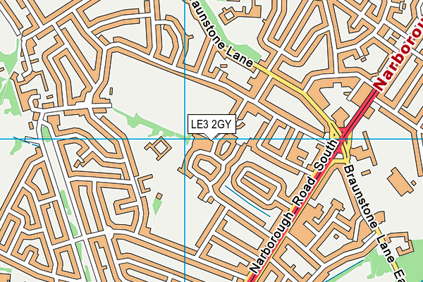 LE3 2GY map - OS VectorMap District (Ordnance Survey)