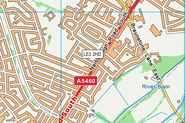 LE3 2HD map - OS VectorMap District (Ordnance Survey)