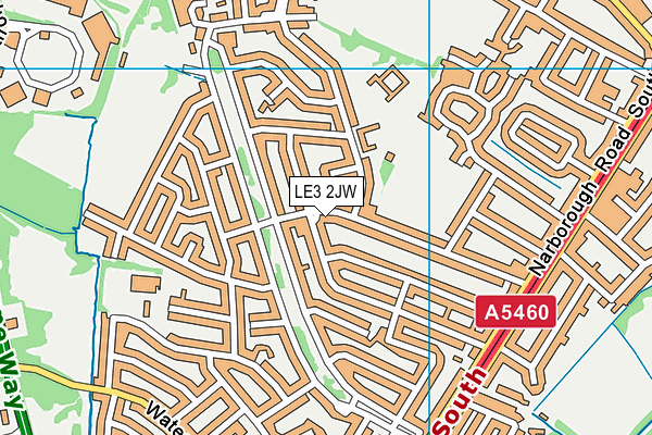 LE3 2JW map - OS VectorMap District (Ordnance Survey)