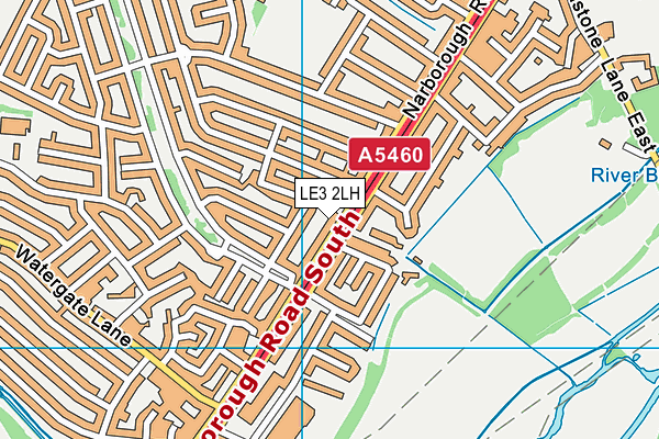 LE3 2LH map - OS VectorMap District (Ordnance Survey)