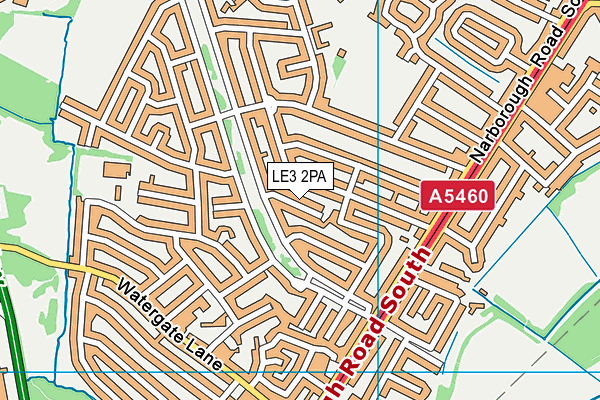 LE3 2PA map - OS VectorMap District (Ordnance Survey)