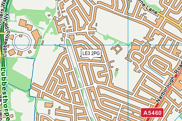 LE3 2PG map - OS VectorMap District (Ordnance Survey)