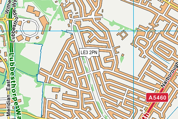 LE3 2PN map - OS VectorMap District (Ordnance Survey)