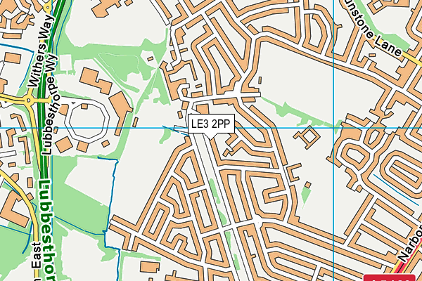 LE3 2PP map - OS VectorMap District (Ordnance Survey)