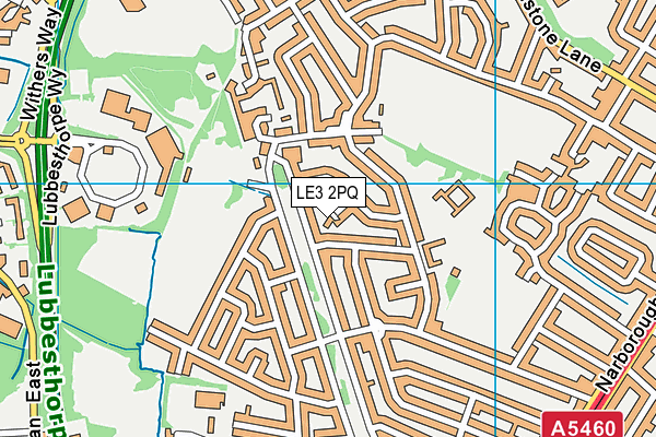 LE3 2PQ map - OS VectorMap District (Ordnance Survey)