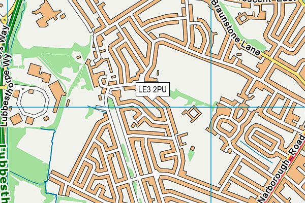 LE3 2PU map - OS VectorMap District (Ordnance Survey)