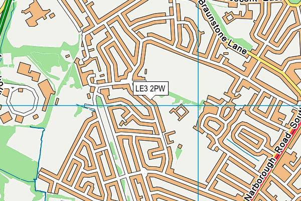LE3 2PW map - OS VectorMap District (Ordnance Survey)