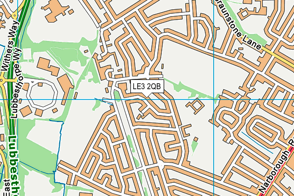 LE3 2QB map - OS VectorMap District (Ordnance Survey)
