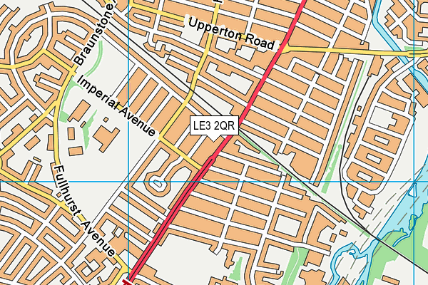 LE3 2QR map - OS VectorMap District (Ordnance Survey)