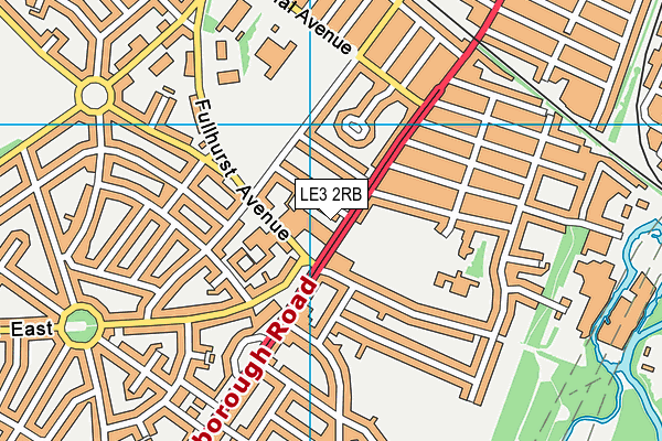 LE3 2RB map - OS VectorMap District (Ordnance Survey)