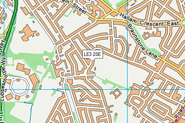 LE3 2SE map - OS VectorMap District (Ordnance Survey)