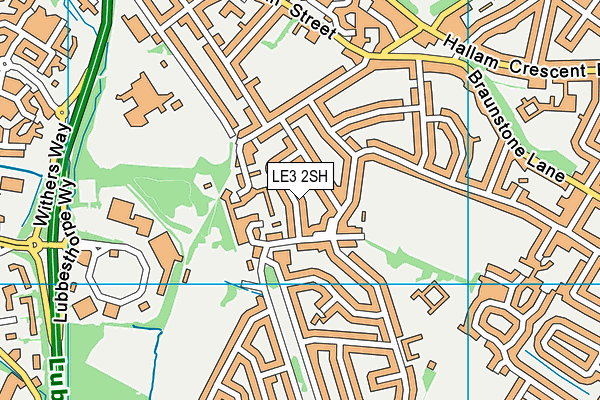LE3 2SH map - OS VectorMap District (Ordnance Survey)