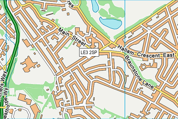 LE3 2SP map - OS VectorMap District (Ordnance Survey)