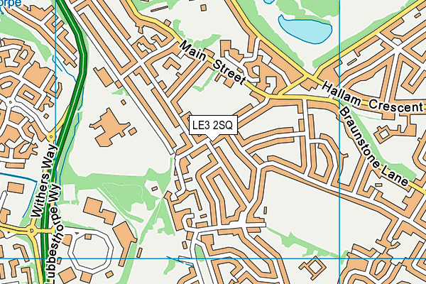 LE3 2SQ map - OS VectorMap District (Ordnance Survey)