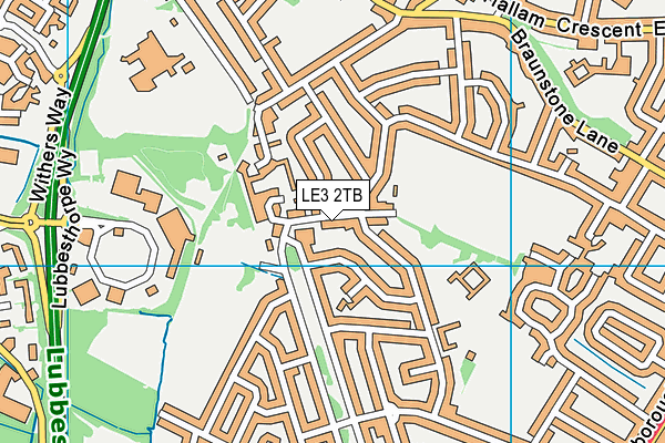 LE3 2TB map - OS VectorMap District (Ordnance Survey)