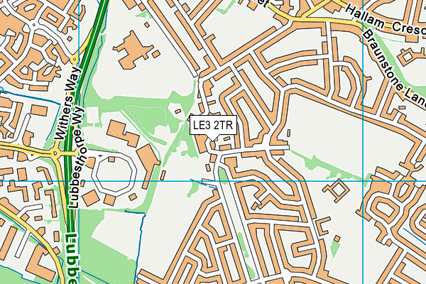 LE3 2TR map - OS VectorMap District (Ordnance Survey)