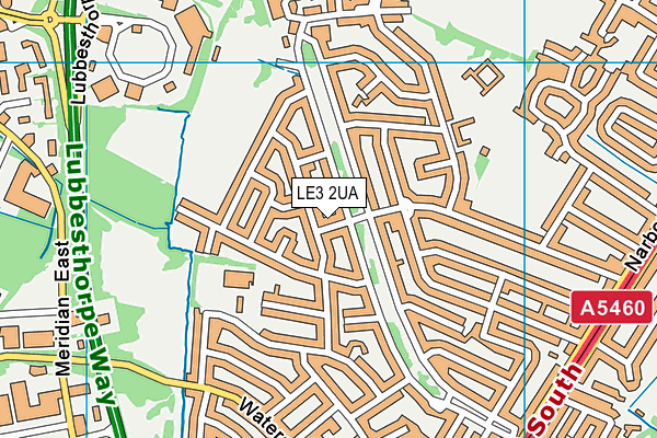 LE3 2UA map - OS VectorMap District (Ordnance Survey)