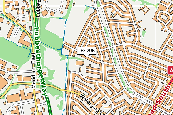 LE3 2UB map - OS VectorMap District (Ordnance Survey)