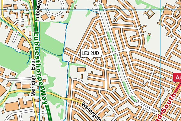 LE3 2UD map - OS VectorMap District (Ordnance Survey)