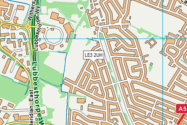 LE3 2UH map - OS VectorMap District (Ordnance Survey)