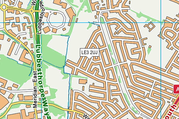 LE3 2UJ map - OS VectorMap District (Ordnance Survey)