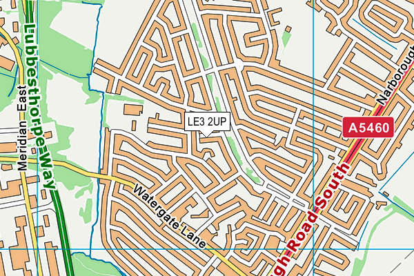 LE3 2UP map - OS VectorMap District (Ordnance Survey)