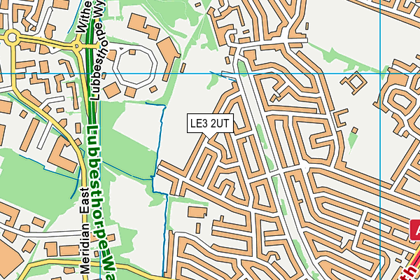 LE3 2UT map - OS VectorMap District (Ordnance Survey)