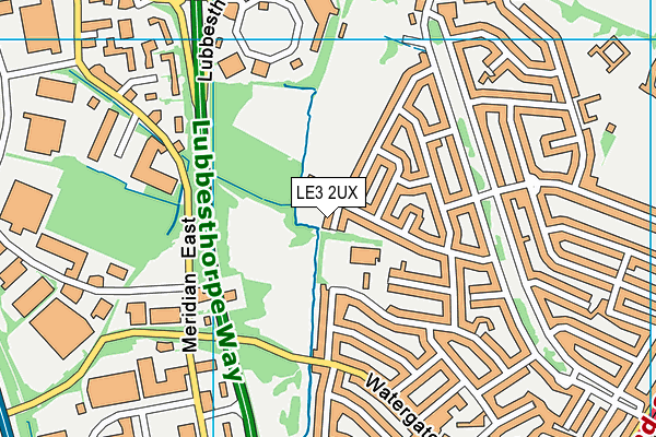 LE3 2UX map - OS VectorMap District (Ordnance Survey)